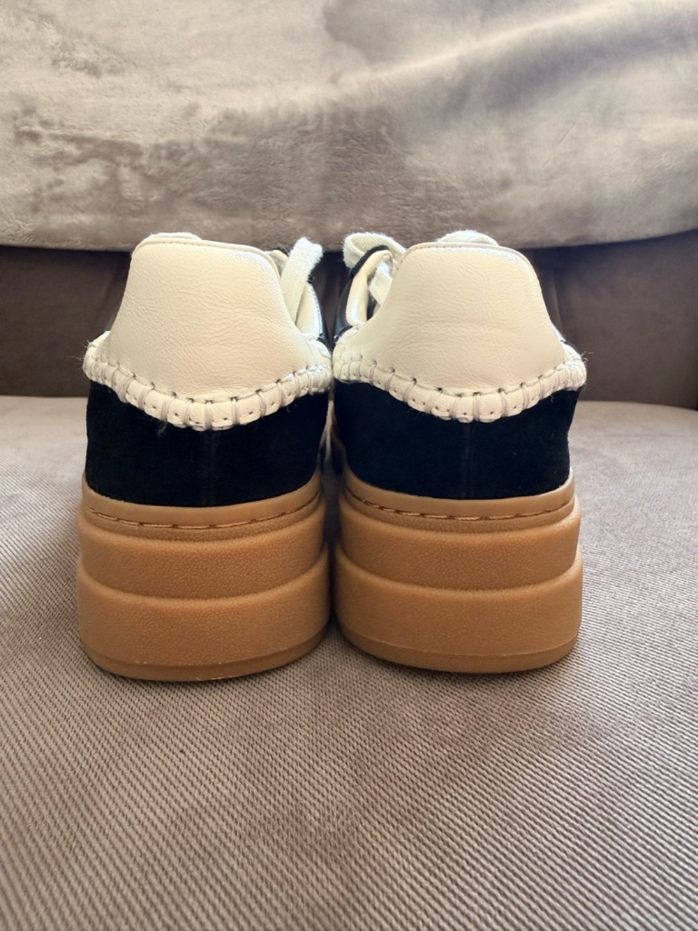 Steve Madden, Dodge Suede and Leather Gum Sole Platform Sneakers Size 5.5 NWOB - Picture 8 of 13